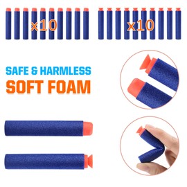 4 Pack Dinosaur Blaster Gun Toys for Toddlers Age 3-5 with 20 Foam Darts for Nerf Guns, Easy Pull Small Dino Guns for Boys 2 3 4 5 Year Old Birthday Gifts