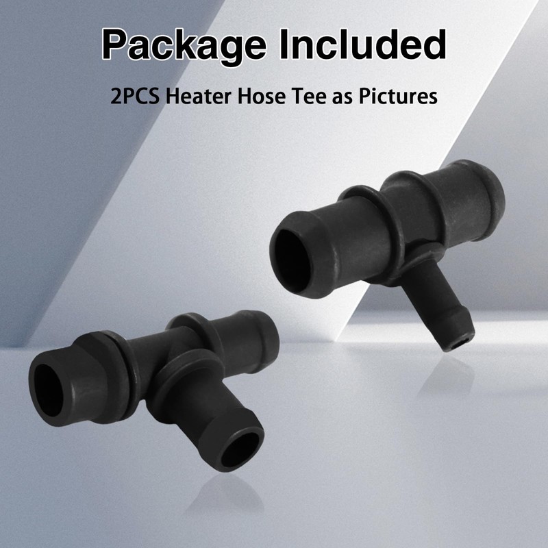 FUSCH 2PCS HVAC Heater Water Hose Tee Connector Compatible with