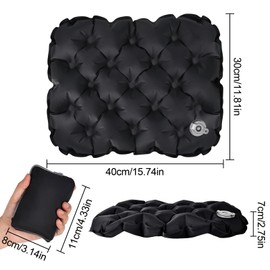 elthmpr Inflatable Seat Cushion - Portable Travel Air Seat Cushion Ultralight Sit Mat Pad Outdoor Waterproof Seat Mat for Camping Hiking Fishing Boating Beach Concert Airplane