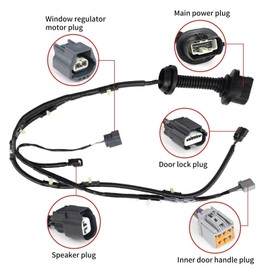 PWR FEVER Rear Passenger Side Door Jumper Wire Assembly 2009-2014 Compatible with Ford F150 Crew Cab Replaces 9L3Z-14630-CAA, AL3T-14632-DD, 9L3T-14632-JCA Rear Door Wiring Harness (Right)