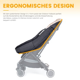 Orzbow Artificial Sheepskin Winter Foot Muff for Buggy, Washable Baby Footmuff Pram for Baby Seat, Weatherproof Baby Sleeping Bag, Winter, Suitable for Pushchairs (Dark Grey)