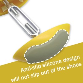 kupnos 1Pair Mini Shoe Stretchers Women Wide Feet, Non-Slip Shoe Widener Expander Shaper Trees for Women Men Adjustable (Yellow)