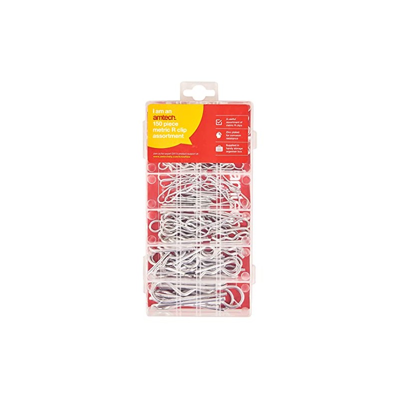 Amtech S6225 150 Piece Assorted Metric R Clips