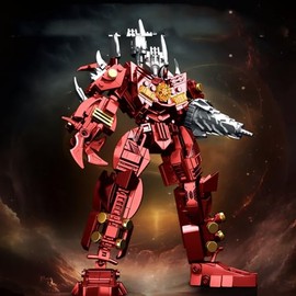 HIGH GODO Drill Mech Robot Transforming Building Blocks Set for Adults,City Warrior Justice Hero Soldier Mech Model Building Kit, Cool Creative Robots Toys Gift for Teens Boys, 437 Pieces