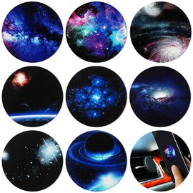 Weewooday 8 Pcs Phone Magnet Car Metal Mount Plate for Cell Holder Compatible with Magnetic Car Mounts Replacement Sticker(Starry Style)