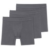 Terramar Men's Silkskins 6" Boxer Briefs 3-Pack Underwear, Grey, Medium