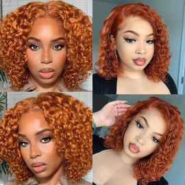 350 Bundles Orange Deep Wave Human Hair Bundles 350 Deep Wave Bundles Ginger Orange Bundles Hair Weave Ginger Bundles Human Hair 3 Bundles 24 26 28 Inch