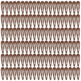 YAOKUA 120Pcs Brown Hair Clips Metal Snap Hair Clips Brown Hair Barrettes No Slip Hair Accessories for Girls Women.