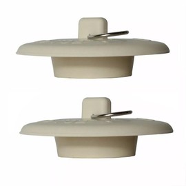 GULUANT 2 Pack Replacement 1-1/2 Inch to 2 Inch Universal Rubber Sink Drain Stopper in White for Thrifco Plumbing 4400608