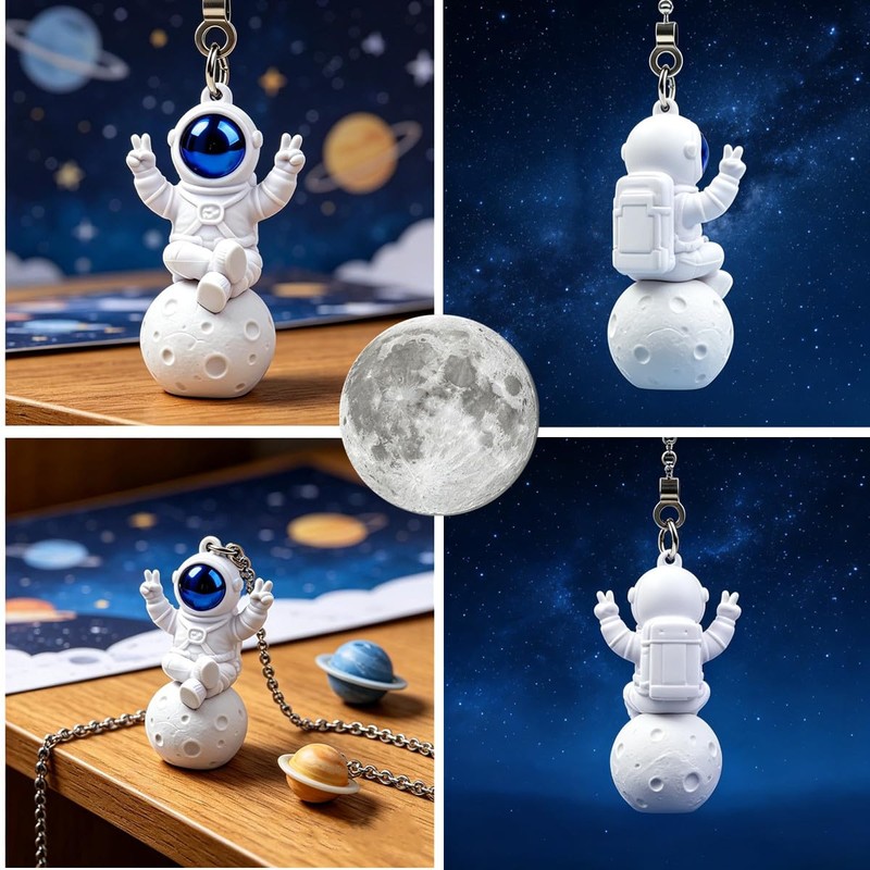 Spaceman Ceiling Fan Pull Chain,12in Astronaut Pull Chain Extension, 3mm