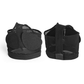 CZ Store® - Non-Slip Foot Pads | M - Black Faux Suede Pads for Dancing, Lightweight Mesh Gauze Fabric - Toe Protection for Gymnastics, Yoga, Pilates, Ballet, Modern Jazz