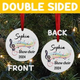 SUNHADO Show Choir Christmas Ornament - Show Choir Gifts, Singing Ornament, Music Ornament,Choir Teacher Gift, Musician, Music Lover, Secret Santa, Choir Member, Student