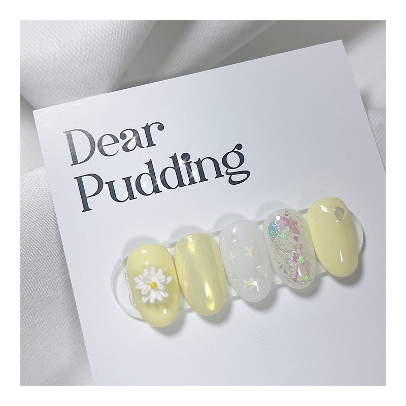 [Handmade Nail Tips] Daisy Nail Tips - Petit Coffin /