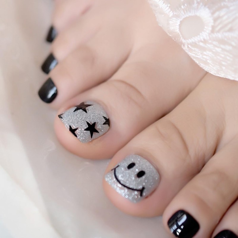 iMABC Glue Press On Toenails, Fake False Nail Gel Included,