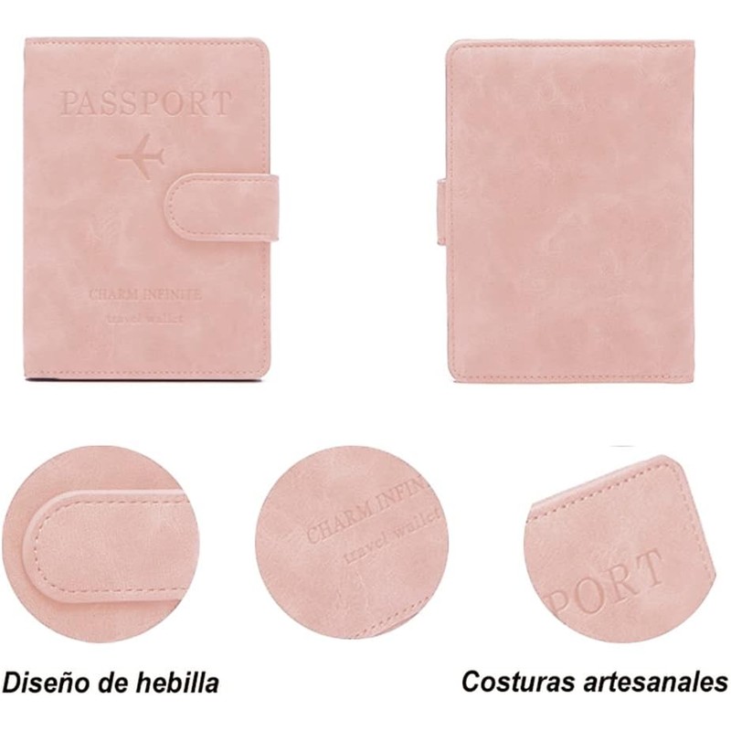 Cartera para pasaporte con bloqueo RFID Lumbor37 – Hebilla magnética,