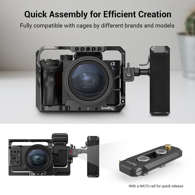 SMALLRIG NATO 3260 Side Grip with Rotating Push Button, Quick