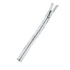 MS_101 Metal Zip Silver Shiny Zippers Separable 5 mm (White,