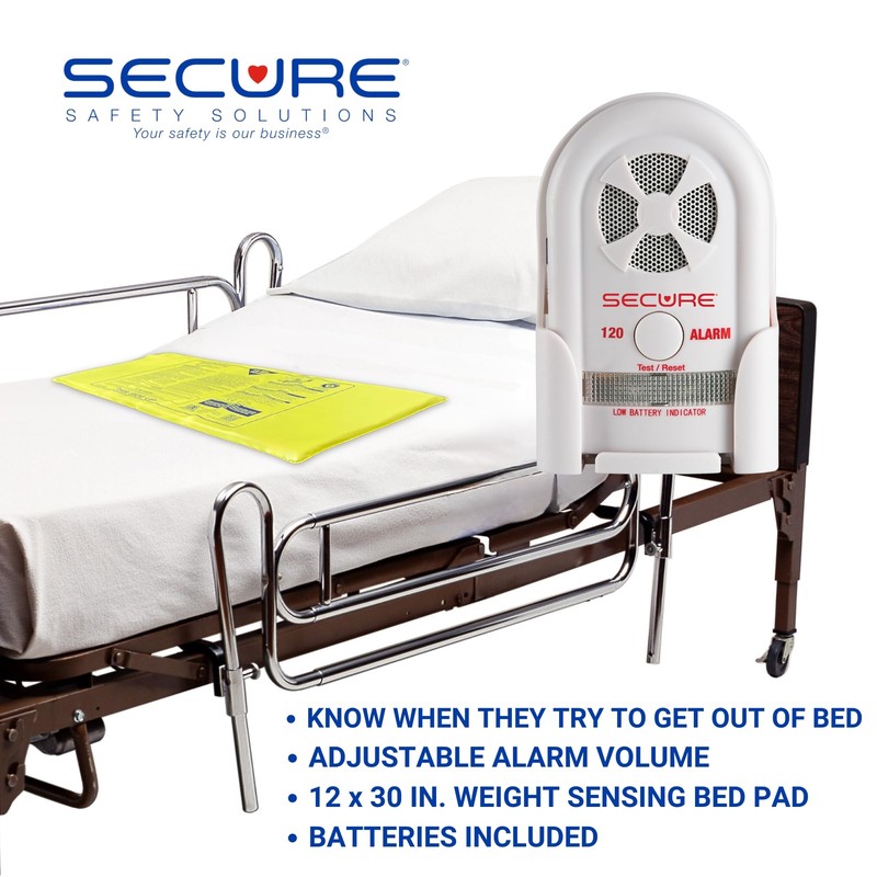 Secure Bed Alarm for Elderly Adults - 12x30 Bed Sensor,