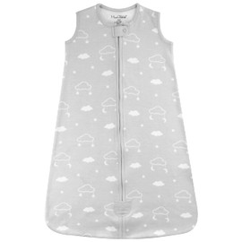 Baby Sleeping Bag 1.0 TOG, Organic Cotton, Portable Baby Blanket, Sleeping Bag with 2-Way Zip, All-Year Baby Sleeping Bag, Toddler Boy Girl Newborn, Clouds, Small (0-6 Months)