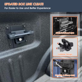 Morkot 4Pcs Truck Bed Tie Down Anchors Boxlink Cleats & Plates Compatible with Ford F150 F250 F350 & Raptor 2015-2024 2025