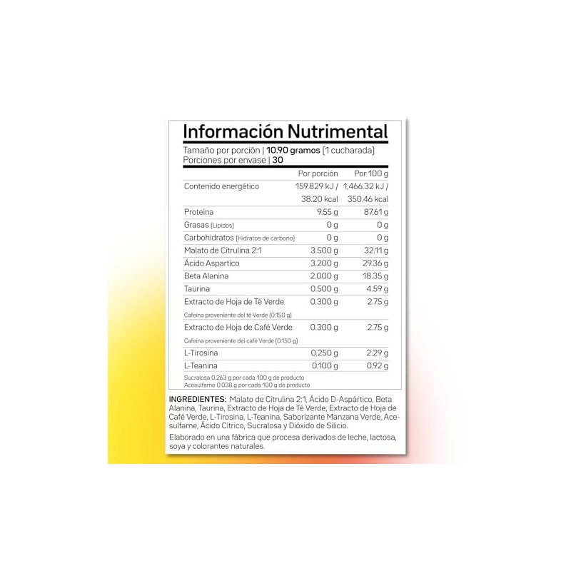 Primetech Nutrition Pre Entreno PRE-XPLODE, Sabor Manzana