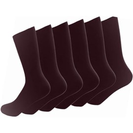 COSHAL® 6 Kids Children's School Socks Kids Boys Girls Back to School socks Cotton Rich Plain Ankle School Socks Pack of 6 Size 9-12 Brown