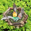 LWINGFLYER Artificial Birds Decoration Colourful Bird with clips for Crafts