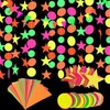 KARLOR Black Light Party Decoration, 3 Shapes/4.4 Metres Each Neon