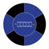 LERYG Round Poker Mat,39/47/55/63 inch 6-10 Person Texas Poker Rubber