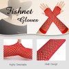 Fishnet Gloves, Mesh Gloves Fingerless for Women, 80s Outfit Woman,