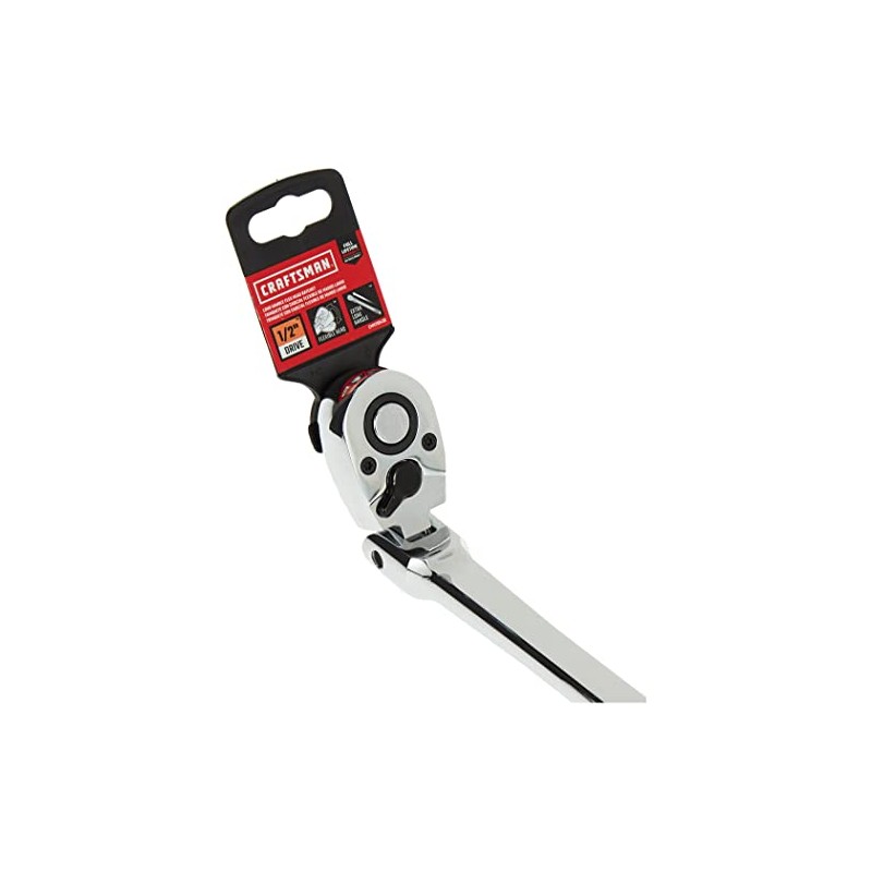 CRAFTSMAN Flex Head Ratchet, Pear Head Long Handle, SAE, 72-Tooth,