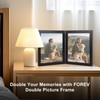 FOREV 8x10 Double Picture Frame Wooden Hinged Photo Frame Definition