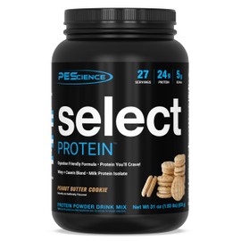 PEScience PEScience Select Protein, Peanut Butter Cookie, 27 Servings, Premium Whey and Casein Blend, 31 oz