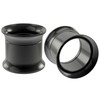 Bling Piercing 2pc 12mm Black Tunnels Gauges for Men Women
