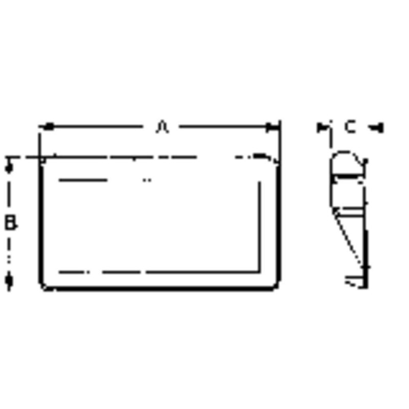 Black recessed handle
