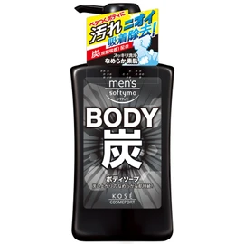 KOSE Men's Softimo Body Soap (Charcoal) 18.7 fl oz (550 ml)