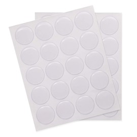 Shapenty 1Inch/25mm Clear Round Epoxy Resin Dome Stickers Circles Dots for Bottle Cap Pendant Necklace Magnets Jewelry Art Craft Hair Bows Scrapbooking Card Making, 40PCS