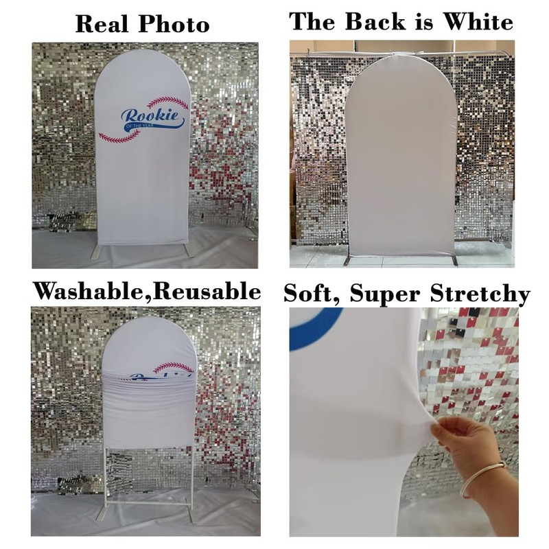 Iydamc Arched Fabric Backdrop Covers for Baseball Party Rookie of