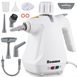 Roaaee Handheld Steam Cleaner, Multi-Purpose Portable Steamer for Home, Complete Kit of Accessories for Cleaning Floor, Upholstery, Grout and Car