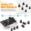 Rustark 37Pcs M4 M5 M6 Rubber Well Nuts Assortment Kit