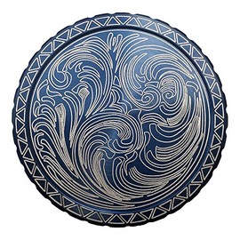 DipLidz Engraved snuff lid Plain Scroll (Blue, 5250-Copenhagen plastic Skoal-Redman-Kayak)
