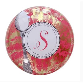 La Sablésienne, "Cuillère Précieuse" (Precious Spoon) Small Decorative Metal Round Tin of French Pure Butter Shortbread Cookies with Salted Caramel Chips, 6.2 Oz, Imported