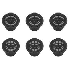 Café Recargable, 6 Piezas de Plástico y Acero Inoxidable Recargables Reutilizables Cápsulas de café Filtros Cestas de Repuesto capsulas reusables