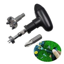 Scott Edward Golf Spike Wrench Remover Tool Shoes Ratchet Action Remover Adjustment Tool Set Replacement Removal Tool Golfball Shoe Cleats Wrench