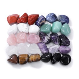 JSDDE 10pcs Mineral Variety Tumbled Crystals Gemstone Reiki Healing Energy Meteorite Stone for Chakra Balancing Meditation Crystal Collection