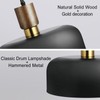 11.6" Modern Black Hanging Light,Large Pendant Light for Kitchen Island,Solid