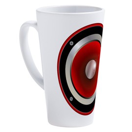 CafePress Red Speaker Cone 17 oz Latte Mug