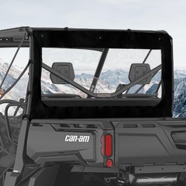 YONQIFON Defender Soft Rear Window Rear Windshield with Zipper Compatible with Can am XMR Max HD 5/ 7/ 8/ 9/ 10 DPS XT 2016-2024 PVC Dustproof Full Windscreen Rear Back Window