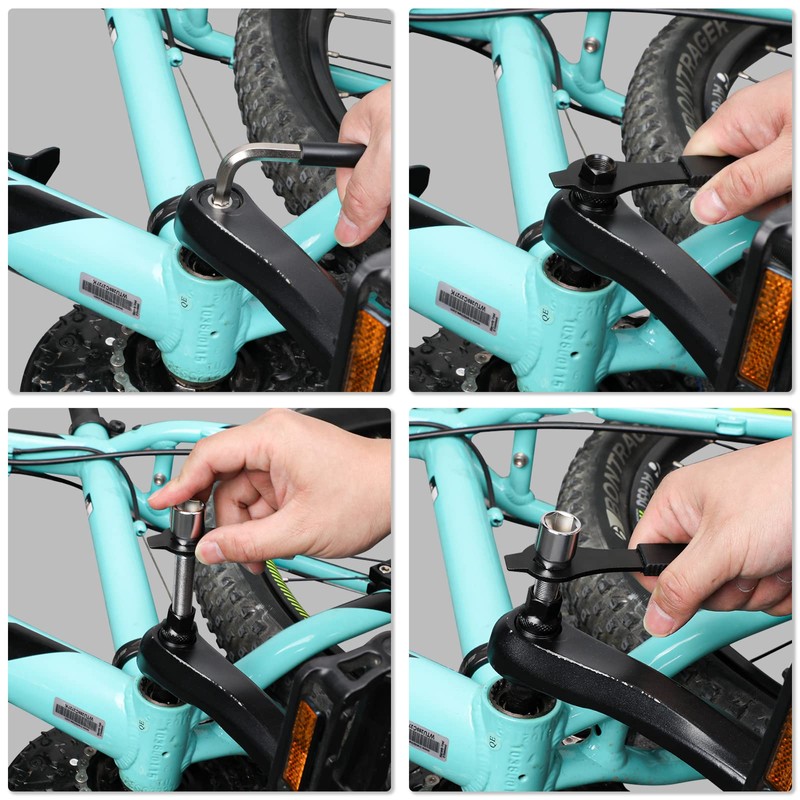 Oumers Puller Bicycle Crank Wrench Bottom Bracket Remover Allen Wrench