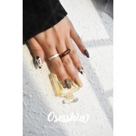 Osesshia Semi Cured Gel Nail Strips, 20 pcs Nail Wraps, Glaze Gel Nail Stickers, Salon Quality French Manicure, Full Decal Gel Polish Strips, Long Lasting SCG, Easy on, UV Required (Rococo Dance)